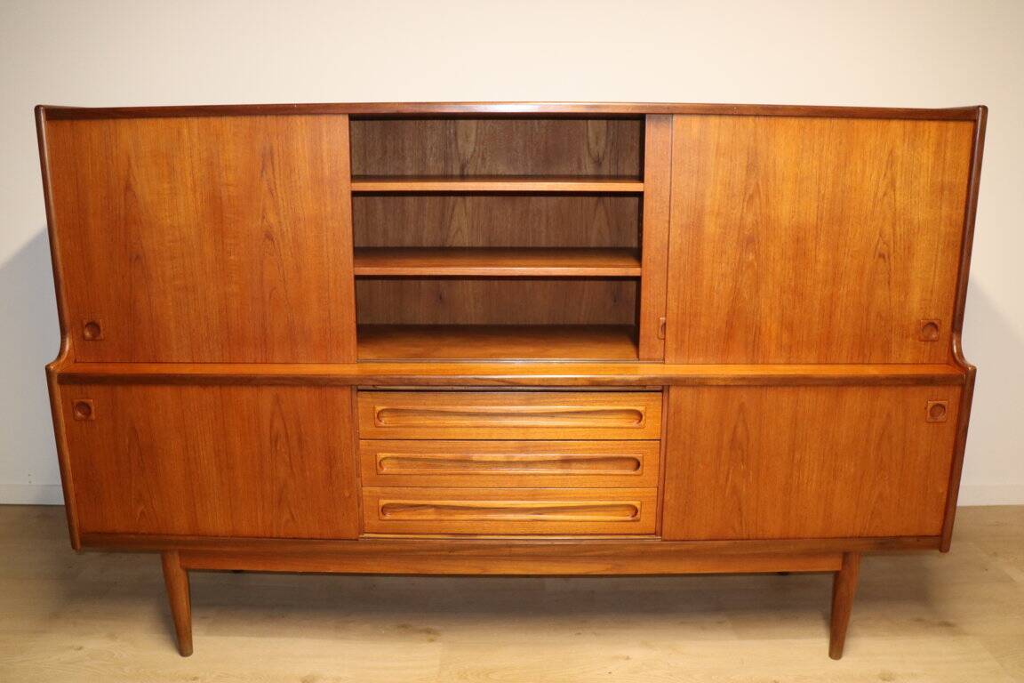 Enfilade haute scandinave édition Samcom en teck, 1960