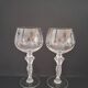 Two Bayel crystal wine glasses Bacchus Venus.