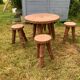 Garden furniture in 'rockery' cement
