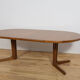 Mid-Century Teak Round Extending Dining Table, Denmark, 1960s