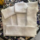 7 MS Monogram Damask Cotton Napkins