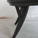 Pair of antique hand-carved armchairs in black lacquer from the 1920s.