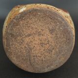20th century pyrite stoneware tea light holder