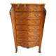 Semainier Louis XV marble brocatello and bronze