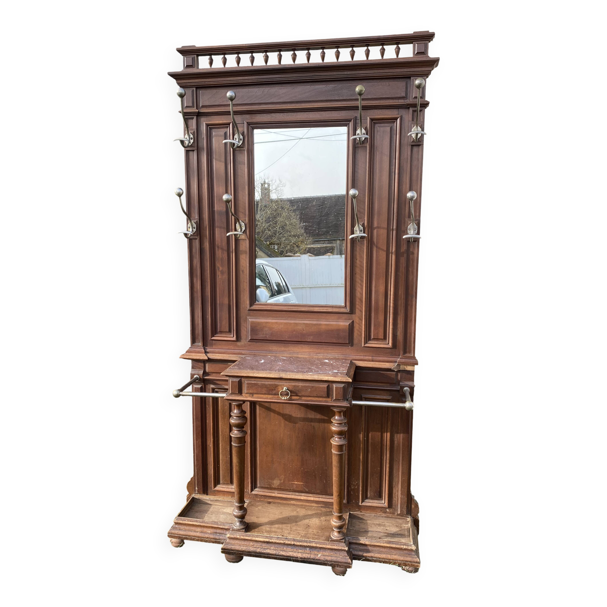 Wall coat rack entrance 218x112cm from the 1920s 1930s