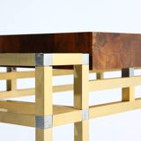 Console Table attributed to Romeo Réga in Brass, 1970s