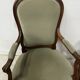 Pair of Louis XV style armchairs in solid walnut, 20th century.