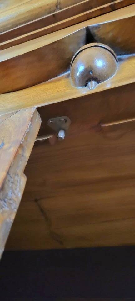 Exceptional Empire period wardrobe in solid walnut, 19th century, circa 1800