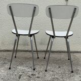 Formica chairs white compass feet
