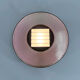 Postmodern wall lamp or ceiling lamp in metal and silver glass, 1980