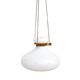 White, modernist chandelier Kamenický Šenov, Czechoslovakia, 1960s.