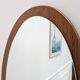 Scandinavian oval mirror in teak – 1960s