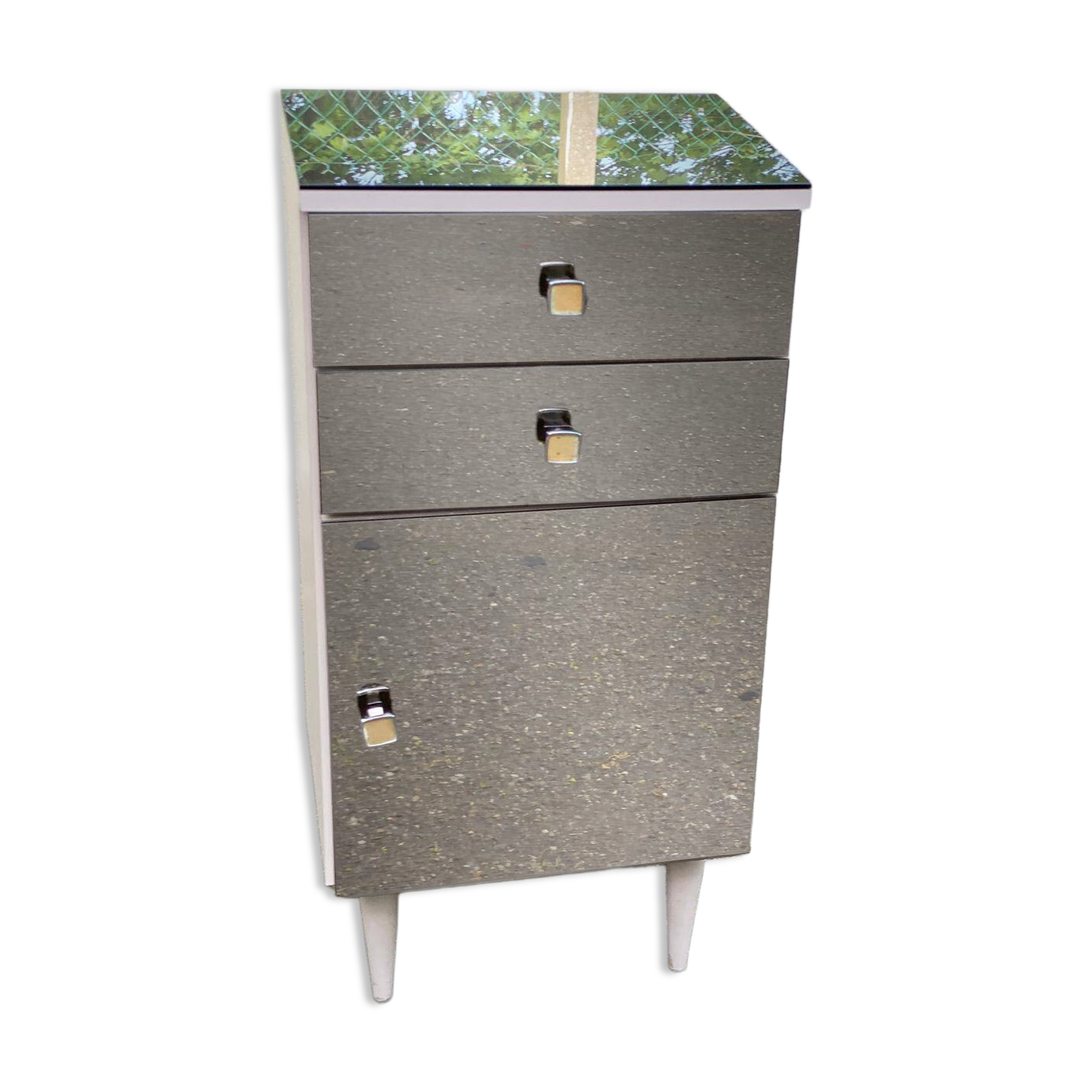Commode italienne avec miroir des années 70