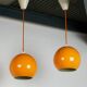Pair of Yellow Topan pendant lamps by Verner Panton, Denmark