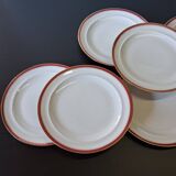 Set of porcelain plates from Chastagner et Cie in good condition.