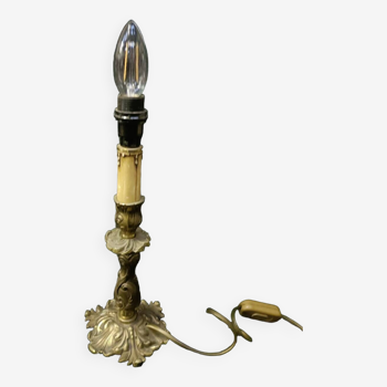 Pied de lampe en laiton vintage