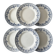 Set of 6 antique flat plates Moulin des Loups model Cardère |