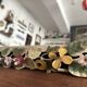 Italian wall mirror in polychrome floral metal, 1950s