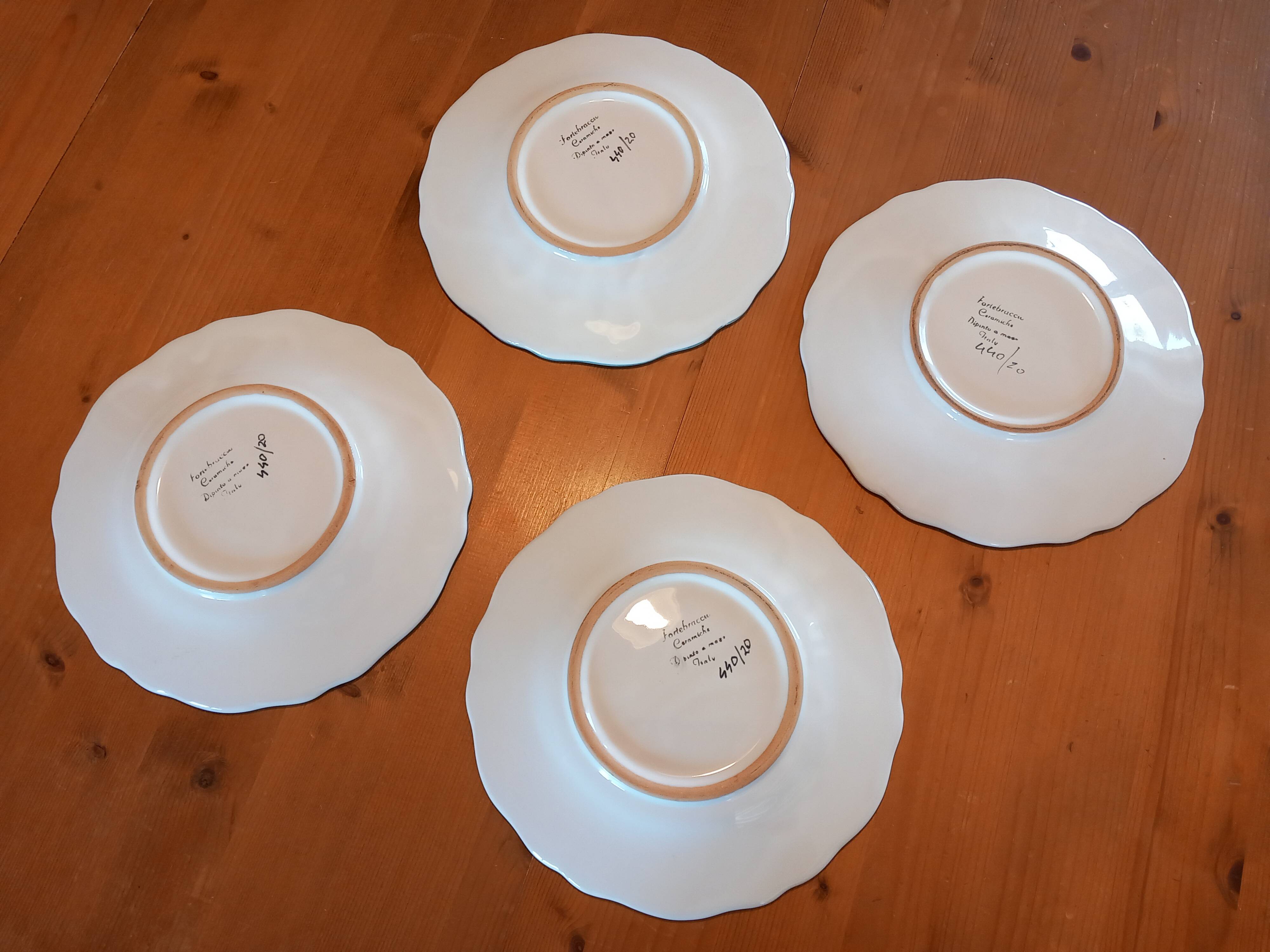 4 salad plates, dessert Fortebraccio Italy
