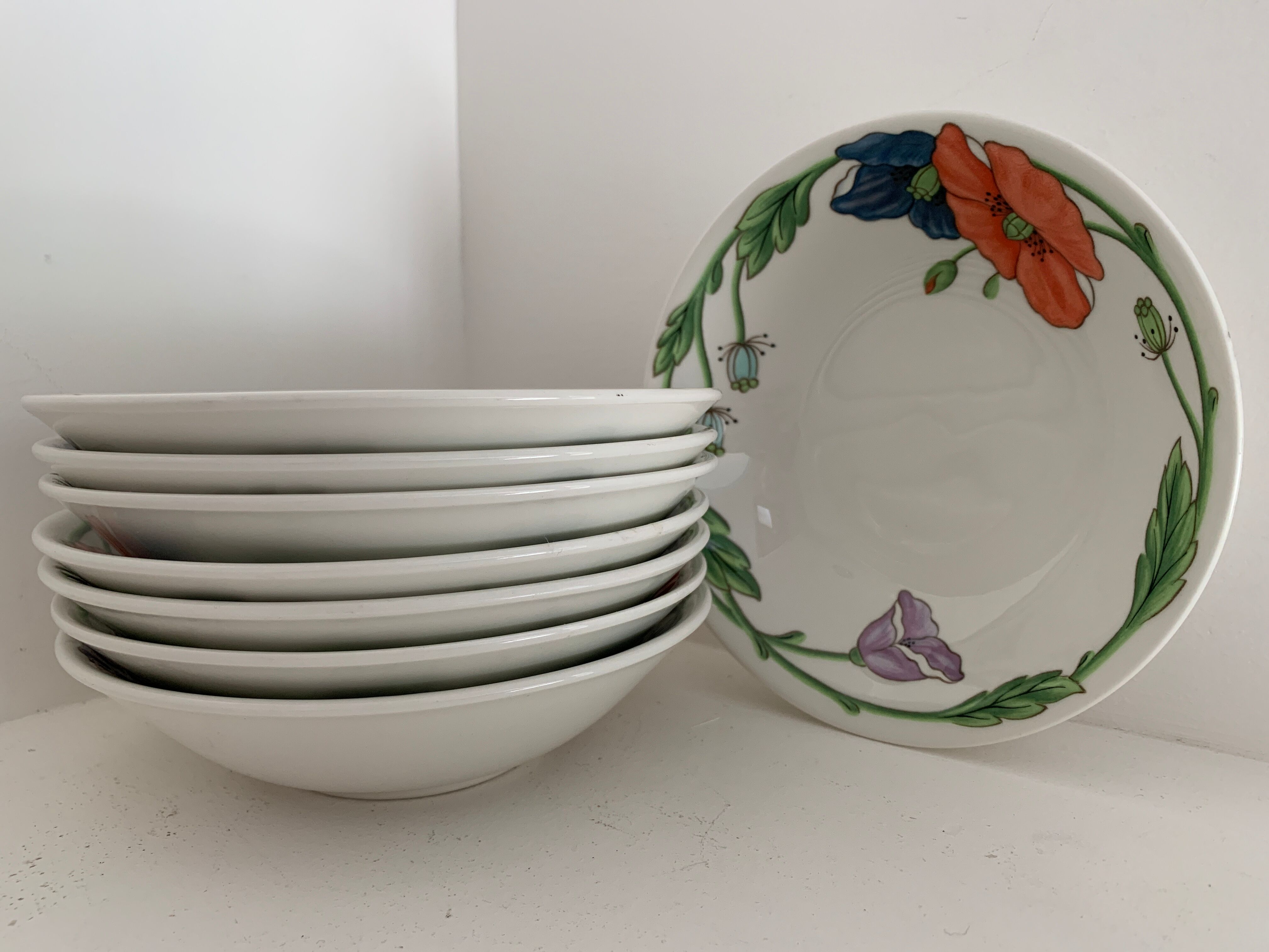 8 cups or ramekins Villeroy and Boch, contemporary Amapola model