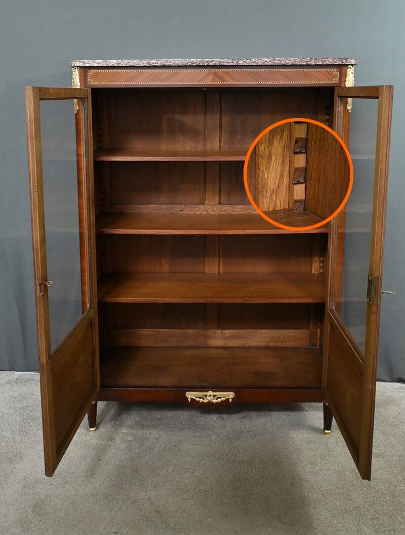Rosewood and Mahogany Bookcase, Louis XVI Style – Early 20th Century