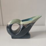 Glazed stoneware pitcher