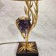 Lamp with amethyst inlay "Lucifer" by Willi Daro