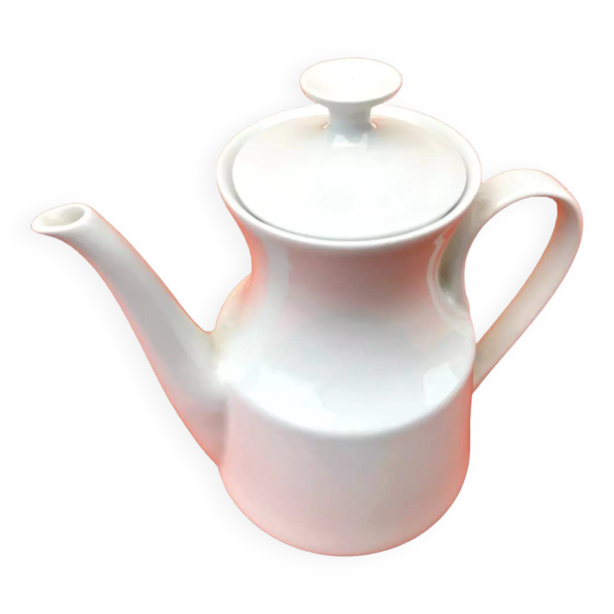 Art deco style coffee pot white porcelain