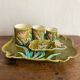 Antique Art Nouveau barbotine tobacco service