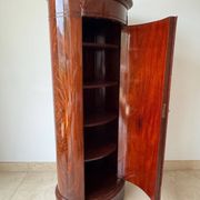 Somno “Column” or Cylindrical Cabinet, in flamed mahogany, Copenhagen, 1830-1840