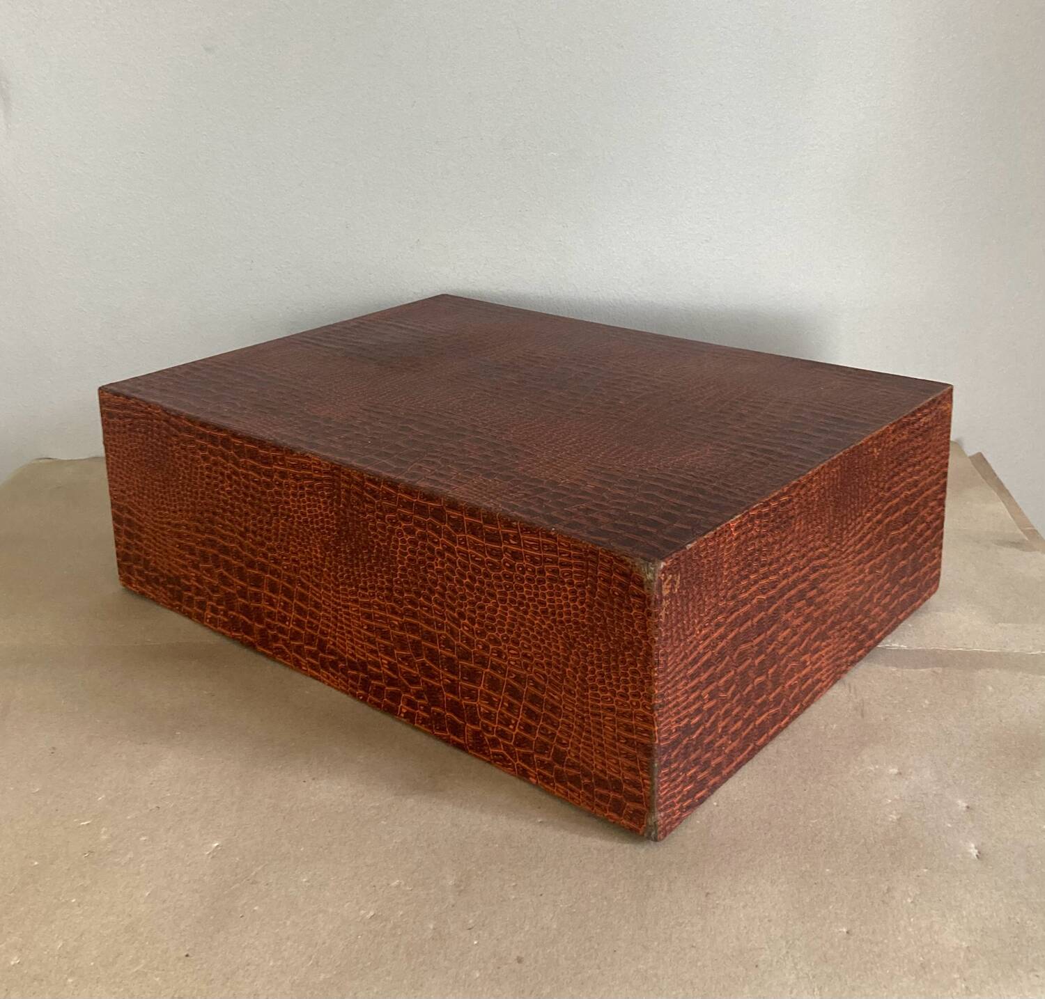 1960s cutlery box with Croco-style coating