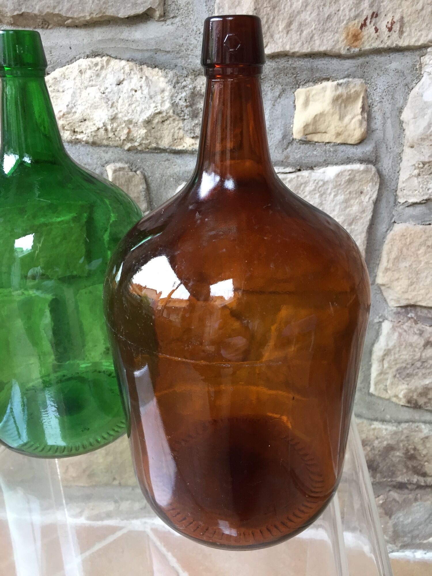 Lot of two demijohns