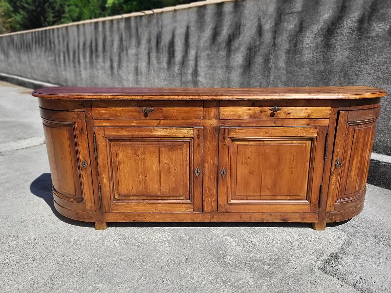 Row 4 doors 2 drawers in pitchpin xix th siecle