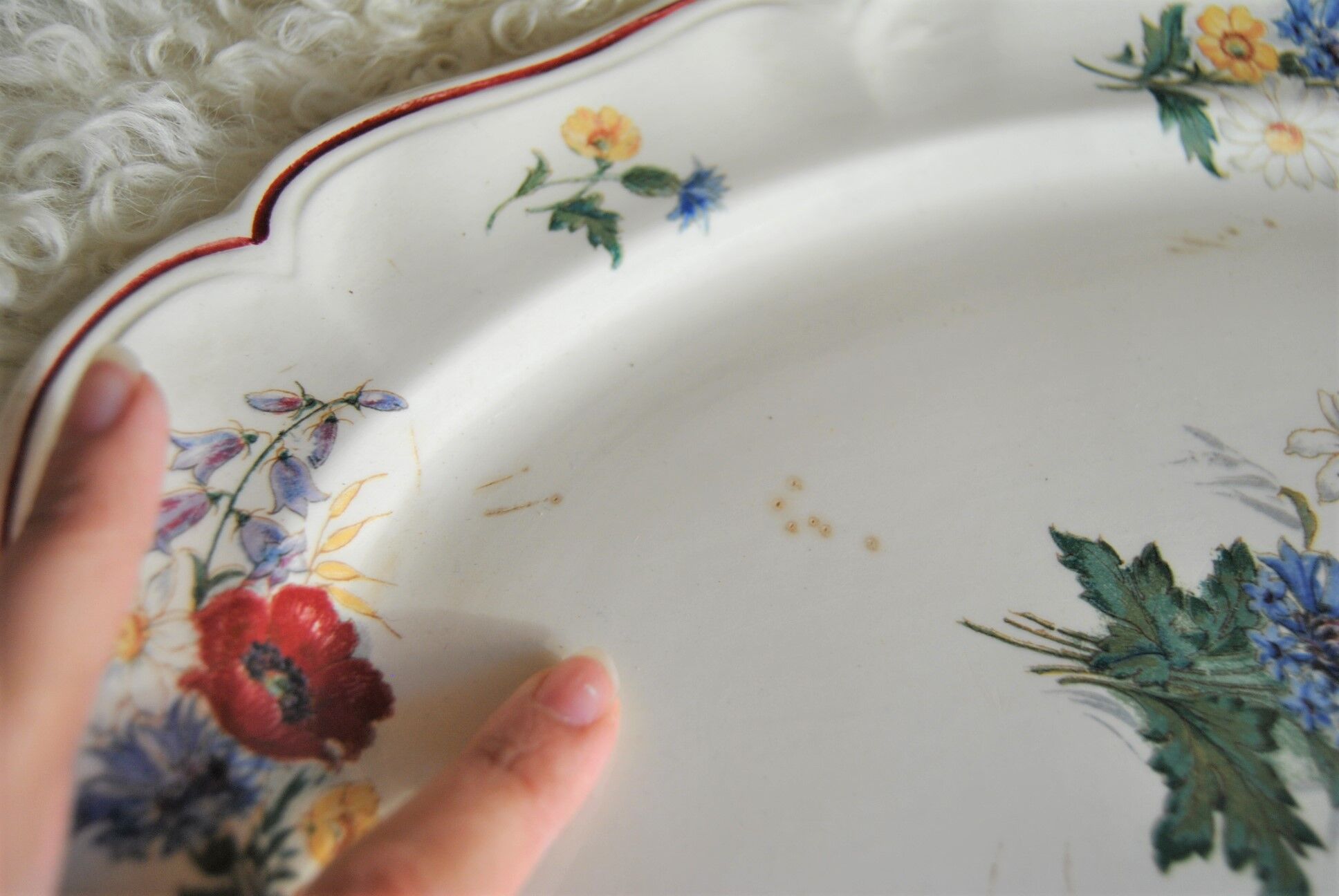 Flowery dish "Agreste" Sarreguemines