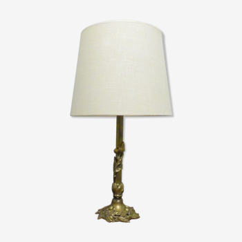 Lampe bronze ciselé époque Art Nouveau XIXème