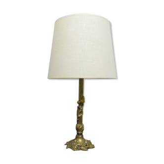 Lampe bronze ciselé époque Art Nouveau XIXème