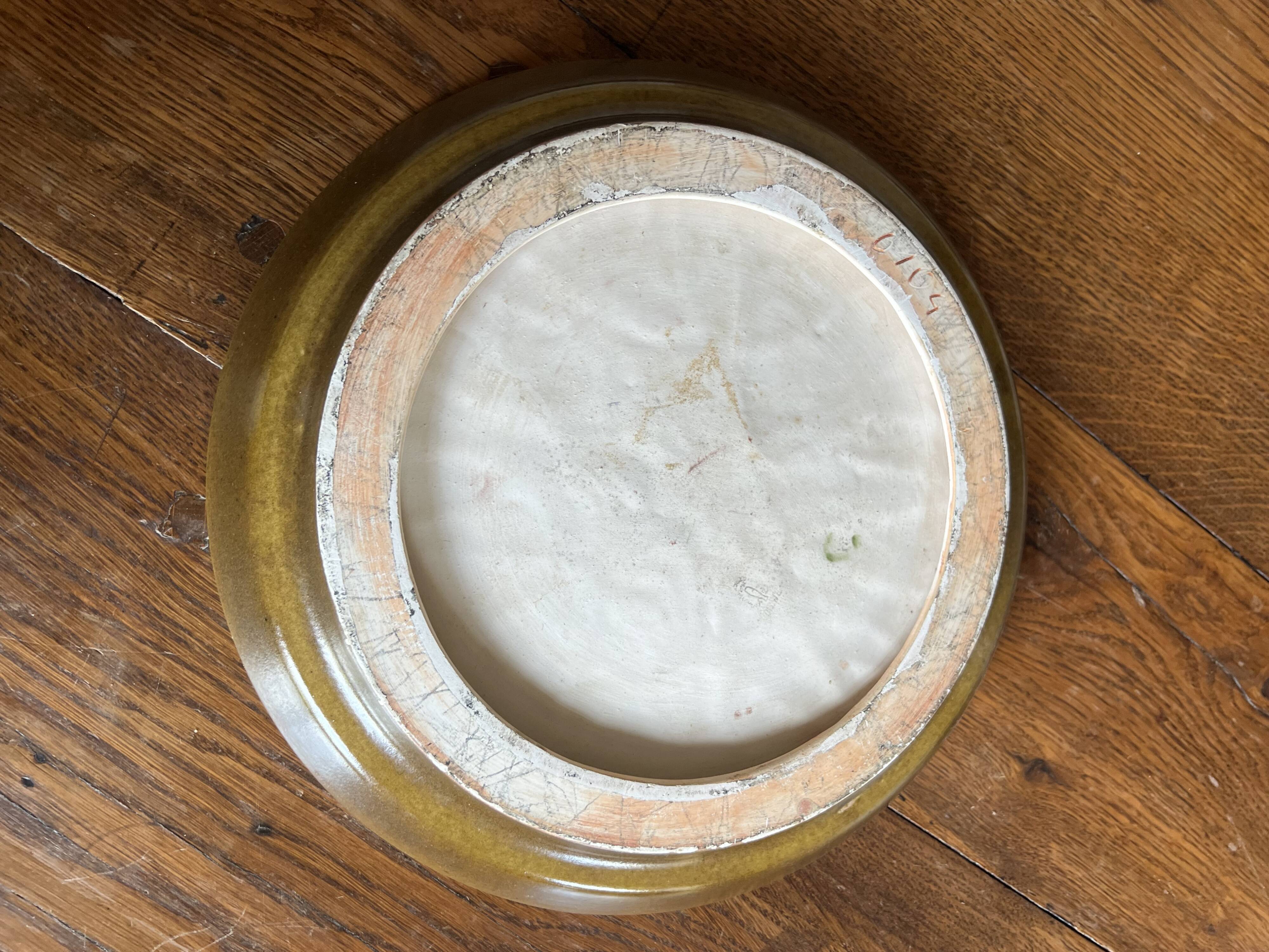 Glazed ceramic wall plate, 1960s