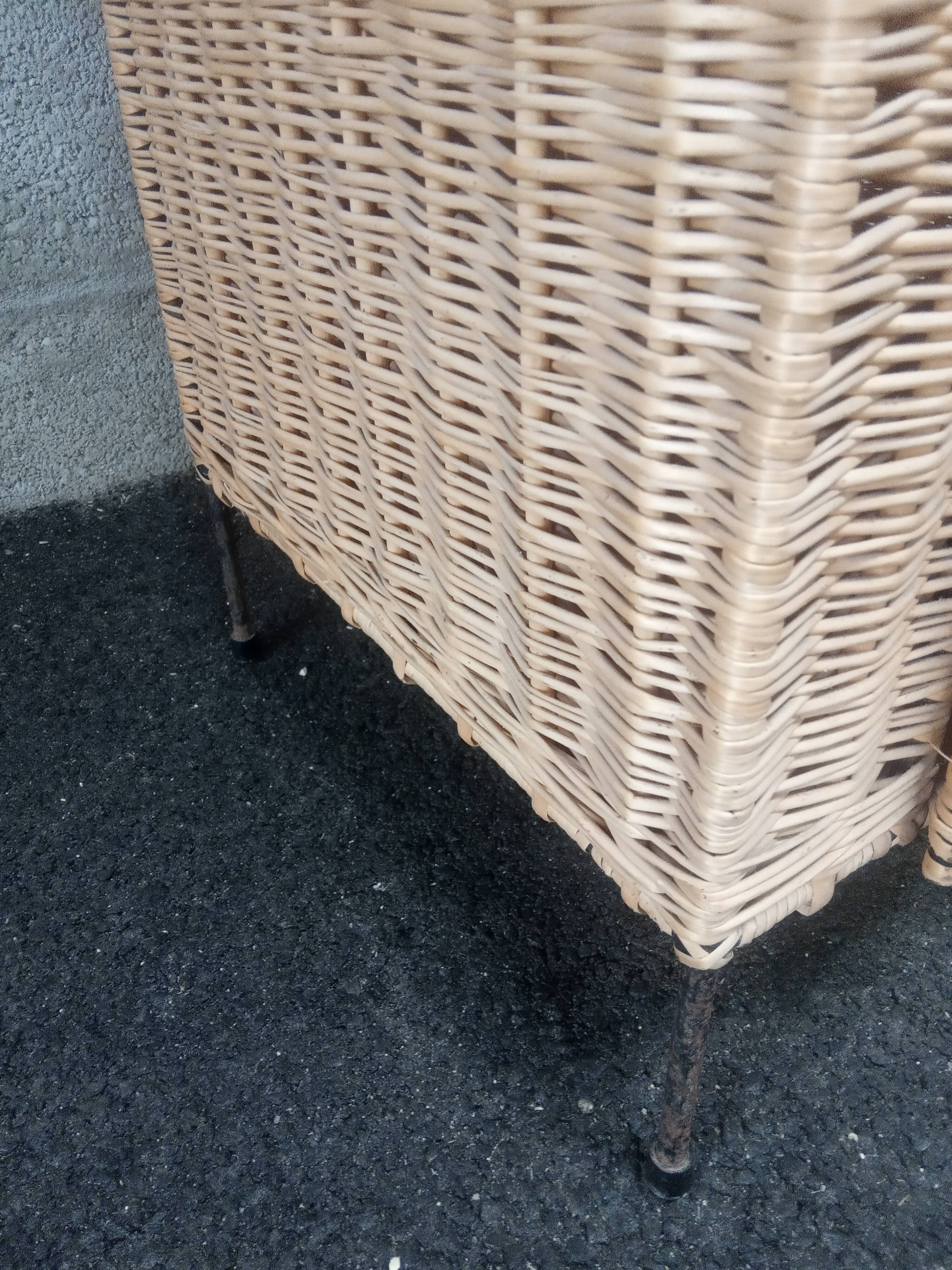 Vintage 50s rattan cabinet