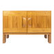 Two-door buffet in solid elm from Maison Regain, c. 1970.