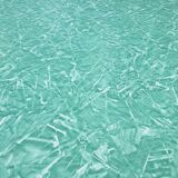 Formica vintage green table and opaline - 6 matching chairs