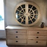 Trading counter 6 drawers in chestnut