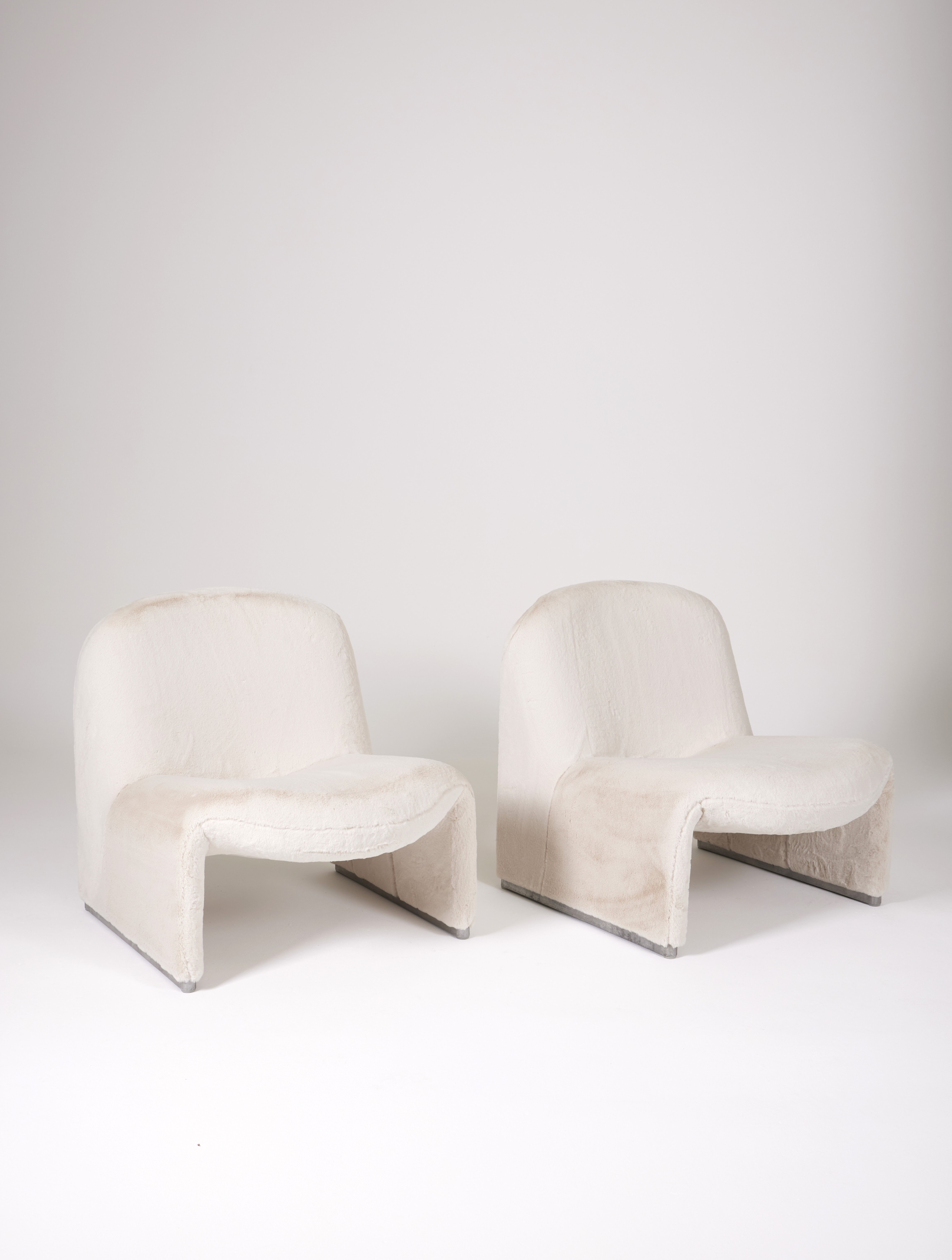 Pair of Alky armchairs by Giancarlo Piretti for Artifort, Italy 1970s