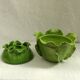 Green green-sized jar covered in cabbage-shaped dabbling: H-25cm- D-28cm-