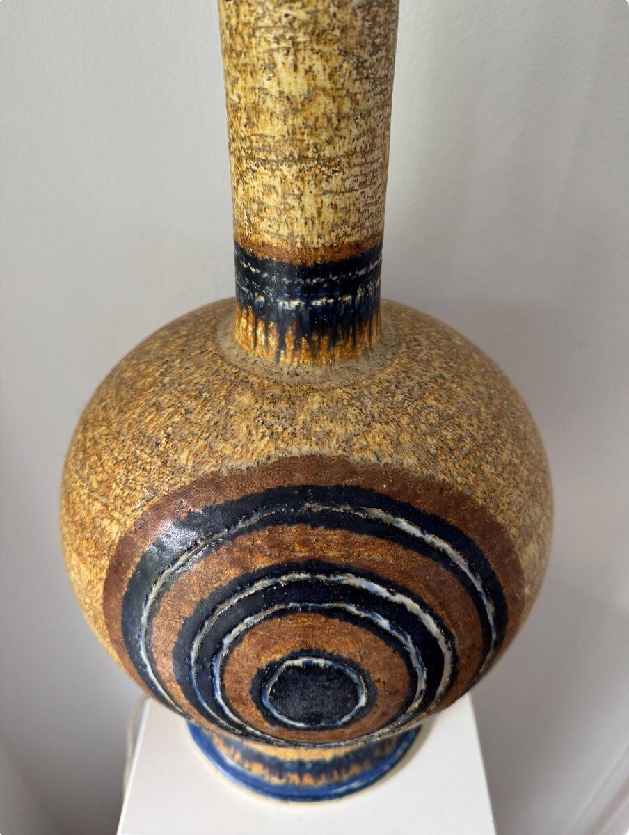 Ceramic table lamp by Jette Hellerøe for Axella, Denmark, 1960s