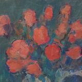 Painting by Nagao Usui: "Bouquet of Red Flowers"