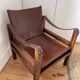 Vintage leather Safari armchair