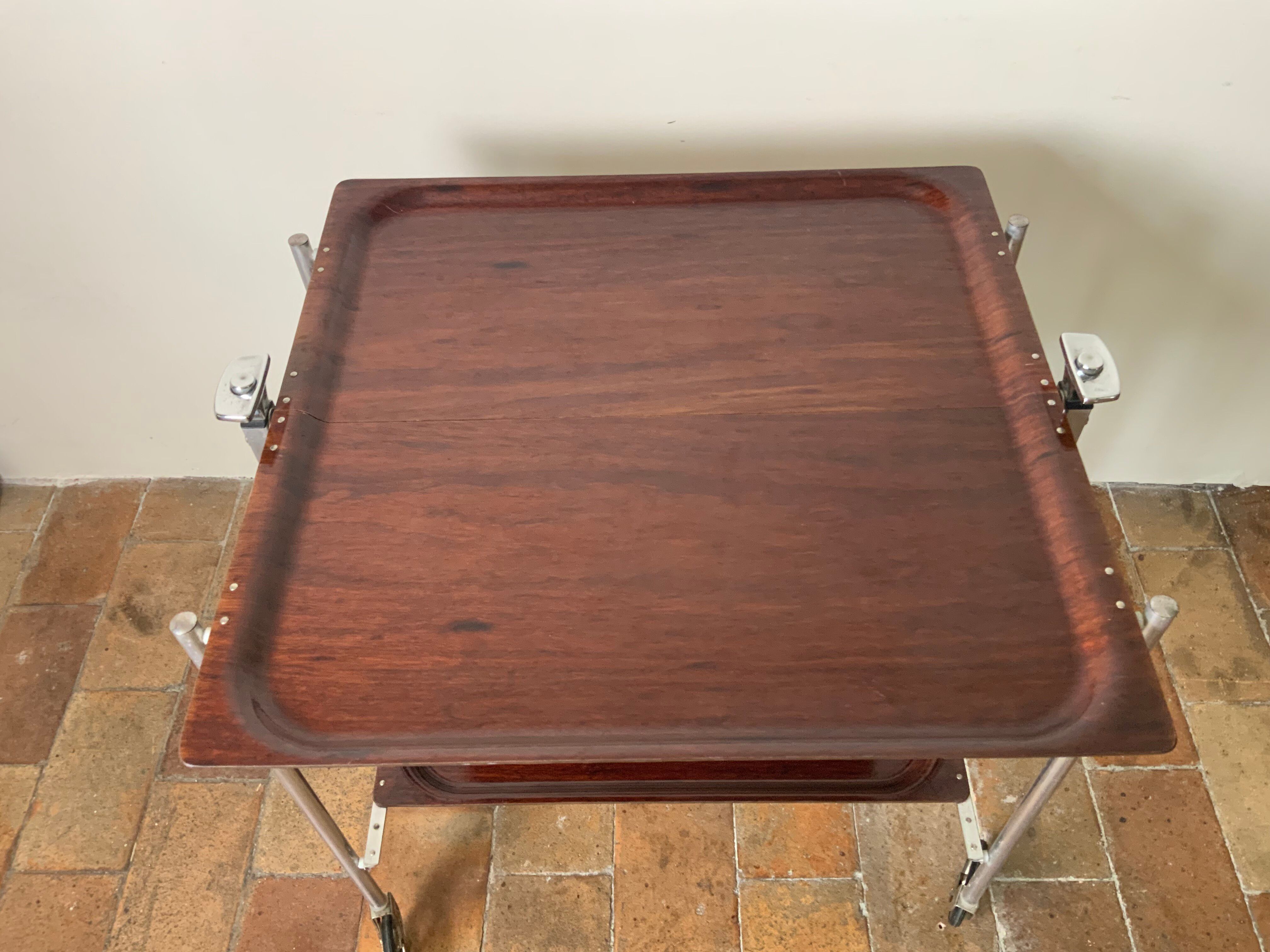 Vintage 70s folding dessert trolley