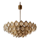 Faceted glass chandelier brass Jaroslav Bejvl Kamenický Šenov 1960s Czechoslovakia