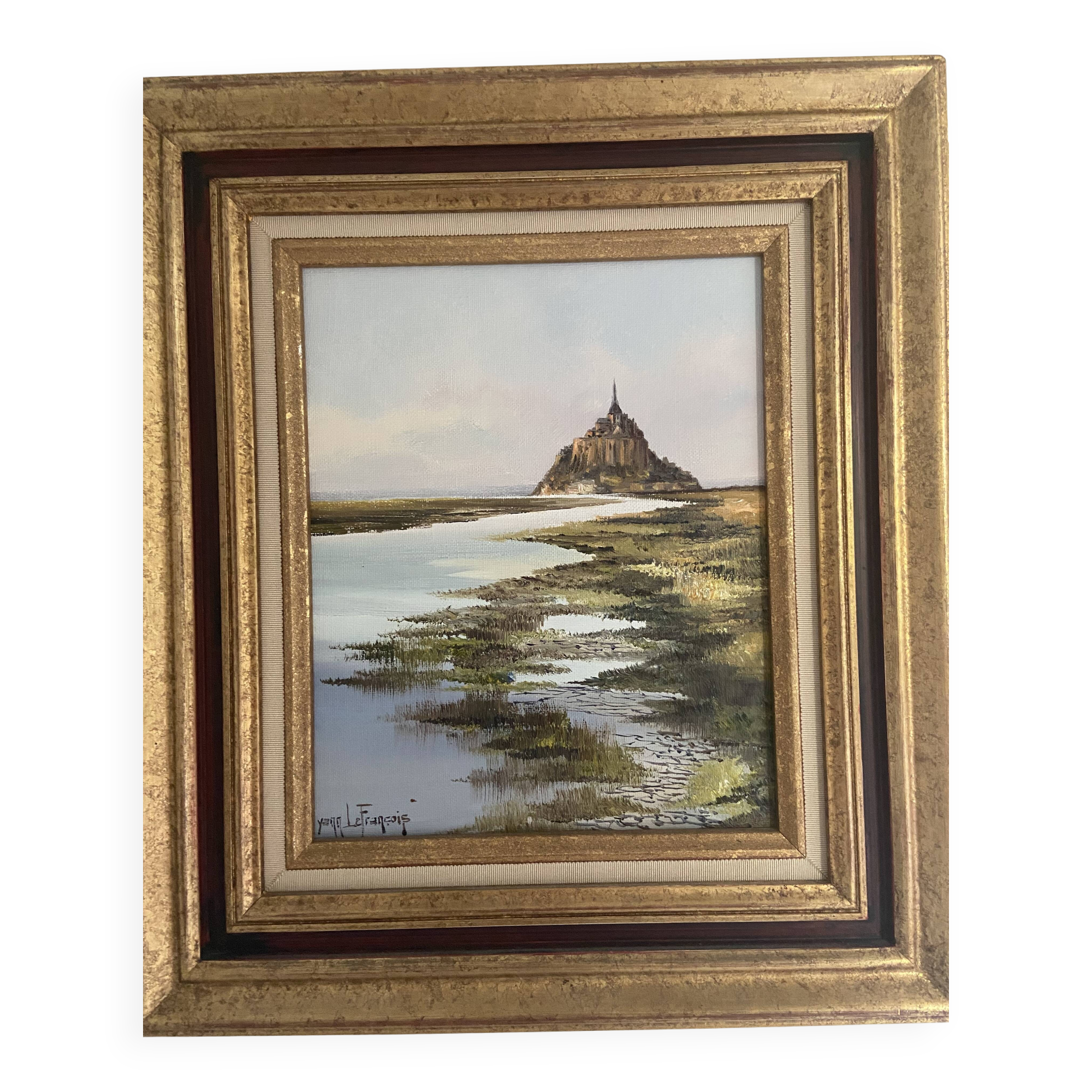 Yann Le François Oil painting on canvas Mont Saint Michel