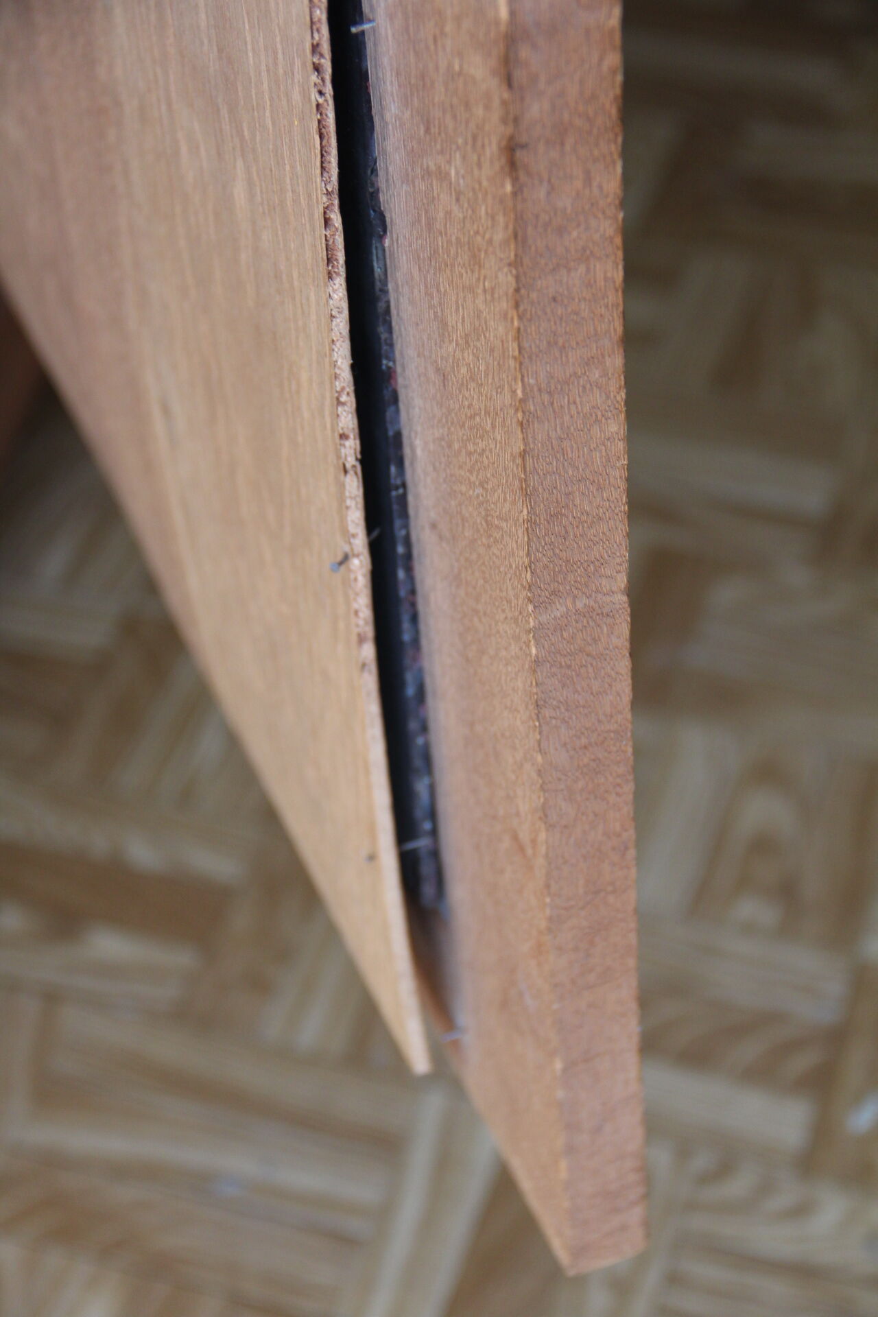 Louis XV style wardrobe in light oak, 3 beveled ice creams